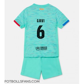 Barcelona Paez Gavi #6 Replika Tredje Tröja Barn 2023-24 Kortärmad (+ Korta byxor)